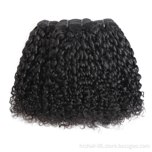 Hot selling 8A grade pixie curl 3 bundles 240g funmi human hair bundle brazilian hair in china